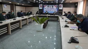 جلسه قرارگاه پدافند زیستی شفا سپاه صاحب الامر(عج) قزوین