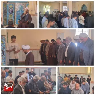 نماز وحدت اداری در دبیرستان متوسطه دوم طالقانی شهرستان باغملک برگزار شد