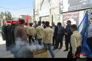 مراسم بدرقه جهادگران بسیجی شهرستان رزن