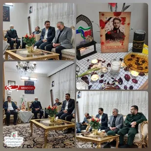 دیدار کارمندان بسیجی با خانواده شهدای مدافع امنیت