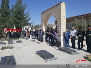 مراسم غبارروبی گلزار شهدا و محفل انس با شهدا در هرند برگزار شد
