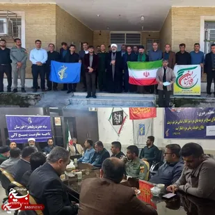 نشست مدیران و کارکنان بسیجی با فرمانده ناحیه مقاومت بسیج لالی