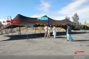 برپایی خیمه مقاومت توسط حوزه امام حسین (ع)خاش