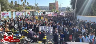 راهپیمایی پرشکوه یوم الله ۲۲ بهمن در شهرستان مسجدسلیمان
