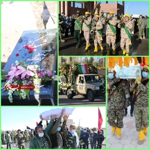 پیکر مطهر دو شهید گمنام در رفسنجان تدفین شد/ تصاویر