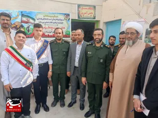 رویداد ملی چفیه های بهشتی و آیین افتتاح پایگاه بسیج دانش آموزی در مدرسه غیردولتی نشاط شادگان