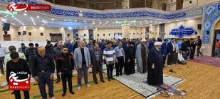 شرکت بسیجیان &zwnj;و پایوران شهرستان دهاقان در نماز عبادی سیاسی جمعه