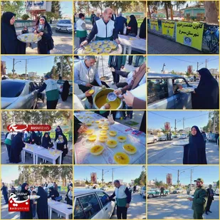 پخت و توزیع دو هزار پرس شعله زرد تبرکی در روز عید مبعث پیامبراکرم (ص) در شهرستان سیمرغ