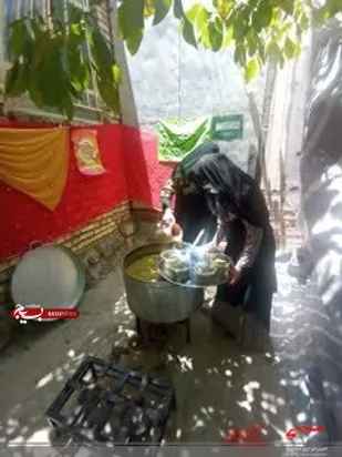 پخت آش نذری و راه اندازی کاروان شادی