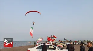 پرچم&zwnj;های جمهوری اسلامی و امام حسین (ع) در پویش میثاق با ولایت گیلان به اهتزاز درآمد
