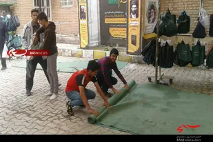 پشتیبانی نماز جمعه به&zwnj;مناسبت هفته بسیج سازندگی توسط بسیجیان حوزه شهید خادم&zwnj;پر همدان
