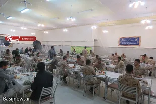 ضیافت افطاری در تیپ انصار الحسین (ع) همدان