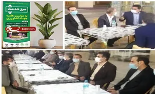 میز خدمت به مناسبت هفته جهاد کشاورزی در کازرون برپا شد