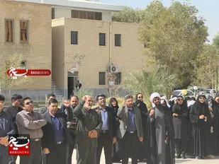 تجمع مدیران، اساتید و دانشجویان دانشگاه پیام نور سیستان و بلوچستان در پی شهادت سید حسن نصرالله