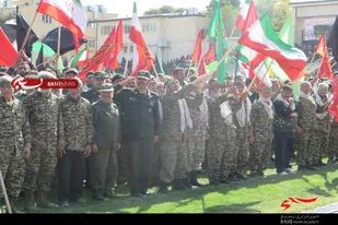 حضور بسیجیان ملایری در تجمع اقتدار عاشورایی