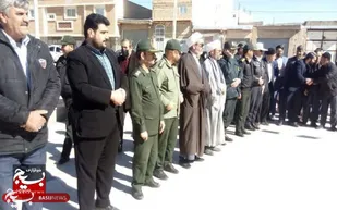 غبار روبی گلزار شهدای  شهر گلشن دهاقان به مناسبت دهه فجر