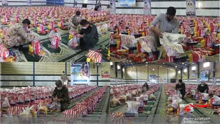 مرحله ششم رزمایش کمک&zwnj;های مومنانه ناحیه مقاومت بسیج گچساران با توزیع 700بسته معیشتی