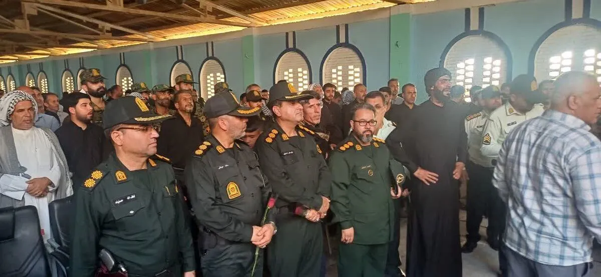 تشییع باشکوه پیکر شهید مدافع امنیت «محمدجواد عفراوی» در سوسنگرد با حضور مسئولان و سران عشایر