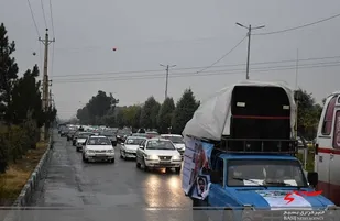 حرکت کاروان خودرویی در شهرستان فردیس در محکومیت ترور شهید فخری زاده