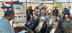 بهره برداری از طرح آبیاری کم فشار و تحت فشار در یکی از روستاهای حومه خرمشهر