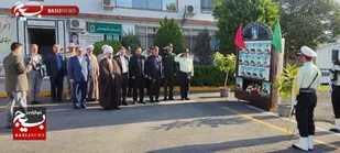 مراسم صبحگاه مشترک نیروهای مسلح عباس آباد برگزار شد