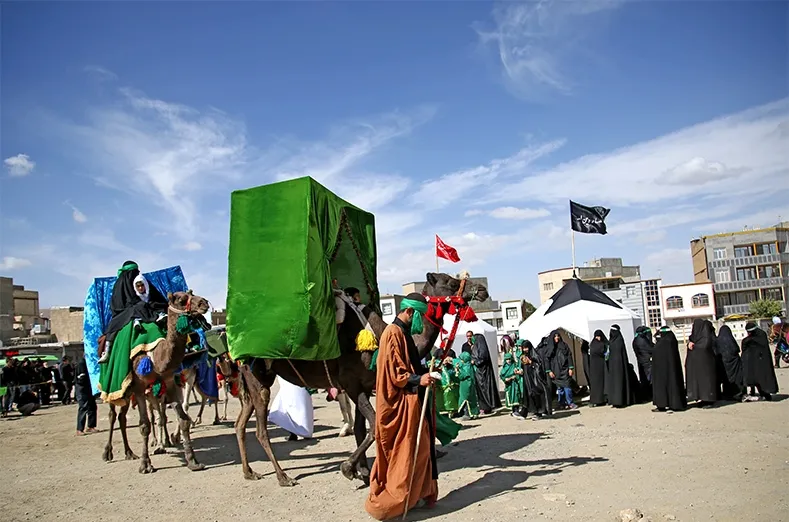 حرکت «کاروان عشق» از امام‌زاده عبدالله شهر همدان به مریانج+تصاویر