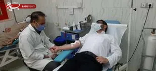 اهدای خون بسیجیان در شهرستان فارسان