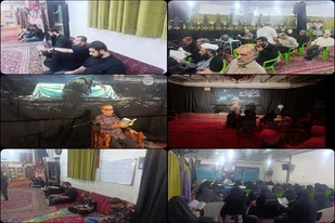 آغاز مراسم عزاداری ایام فاطمیه با دعای کمیل و سخنرانی در سرخه