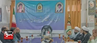 دیدار امام&zwnj;جمعه شهرستان سراوان با فرمانده انتظامی در پی شهادت سه تن از کارکنان ناجا