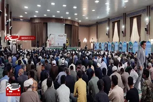 مراسم یادبود شهادت عالم ربانی و منادی وحدت شهید آیت الله سلیمانی در زاهدان برگزار شد