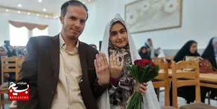 روایتی از جشن ازدواج آسان ۶ زوج جوان در زبرخان + عکس