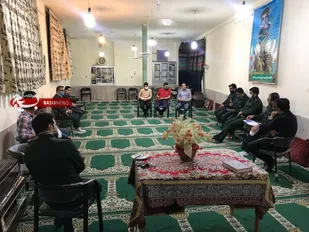 برگزاری جلسه روشنگری و سرکشی جانشین سپاه شاهرود از پایگاه بسیج شهید بازوی