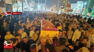 تشییع پیکر مطهر شهید گمنام در بندر دیّر