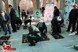 مسئولان و مردم خلیل اباد با آرمان های امام  راحل و شهدا تجدید میثاق کردند