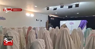 ببینید|جشن فرشته های روزه اولی مسجد حضرت ابوالفضل قم