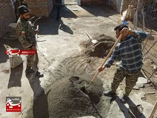 خدمت رسانی جهادگران بسیج مهندسین عمران و معماری خراسان جنوبی به مردم