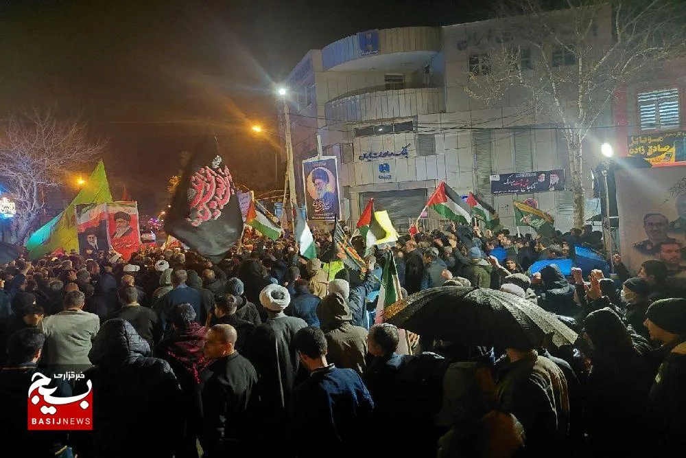 طنین شعار «حیدر حیدر» در شب نهم خون‌خواهی سیدالشهدا ایران در اسدآباد