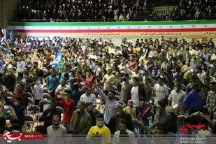 رزمایش جهادگران فاطمی در ورزشگاه انقلاب کرج