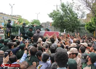 پیکر مطهر سردار شهید &laquo;شمسی&zwnj;پور&raquo; در همدان تشییع شد