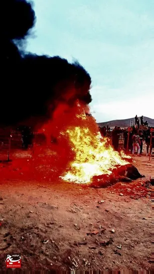 آیین سنتی خیمه سوزان در شهر وردنجان