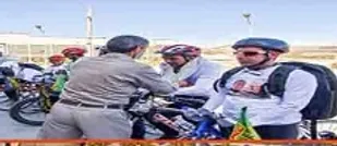 رکاب زنی 30 دوچرخه سوار از سرچشمه به سمت گلزار شهدا کرمان به عشق حاج قاسم