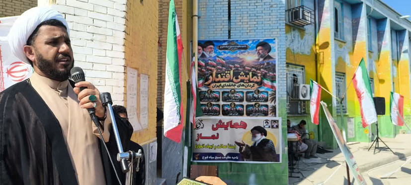 تأکید مسئول دفتر نمایندگی ولی‌فقیه در سپاه فنوج بر جایگاه نماز و ترویج فرهنگ ایثار و فداکاری