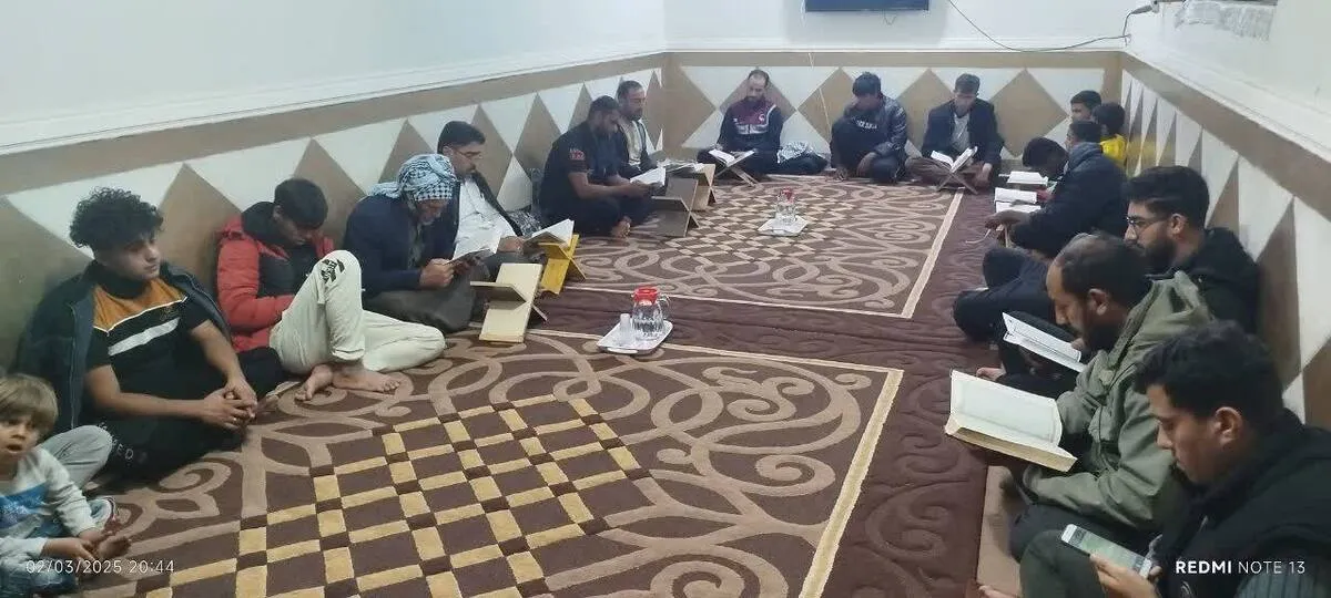 برگزاری جلسات جزء خوانی قرآن ویژه ماه مبارک رمضان در روستاهای تابعه آغاجاری