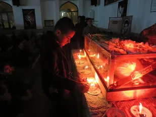 مراسم وداع با شهید جابر شیرزادی در ملایر
