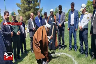 کلنگ زنی دو طرح عمرانی برای کاهش ترافیک در نهاوند+تصاویر