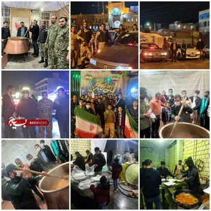 اجرای برنامه های متنوع حوزه شهیدهمت پیشوا در شب ٢٢بهمن