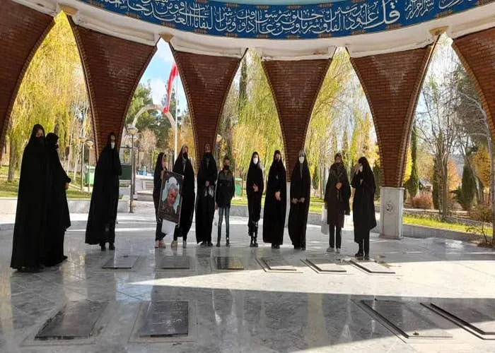 برگزاری پیاده روی حلقه صالحین شهید علیزاده پایگاه مقاومت کوثر به مزار شهدای گمنام تپه نورالشهداء