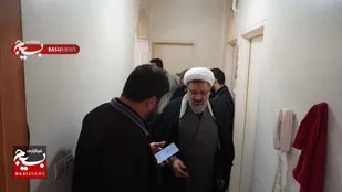 اعلام خبر شهادت دو بسیجی  از قاب دوربین