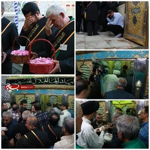 ضریح مطهرحرم حضرت محمدهلال بن علی علیه السلام غبارروبی شد