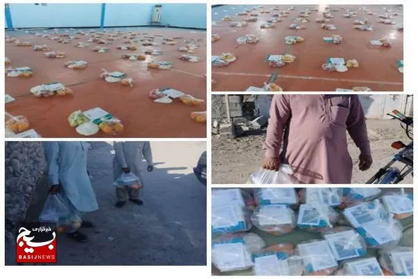توزیع ۱۳۰۰بسته میعشتی بین نیازمندان قصرقند